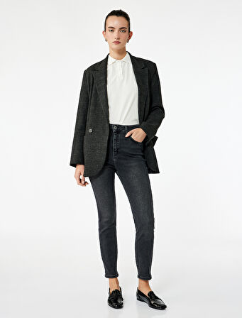 Yüksek Bel Dar Kesim Jean Pantolon - Skinny Push Up Fit Jean