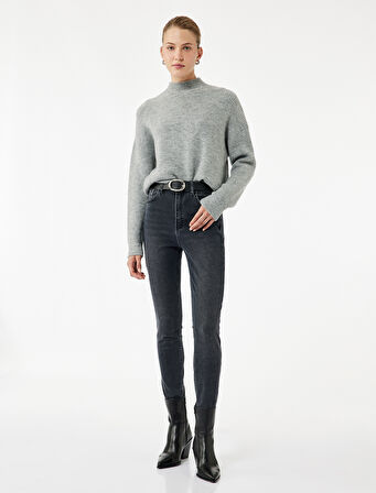 Yüksek Bel Dar Kesim Jean Pantolon - Skinny Push Up Fit Jean