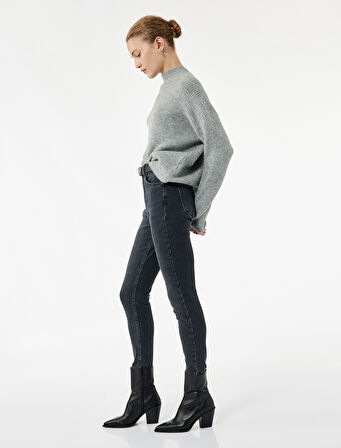 Yüksek Bel Dar Kesim Jean Pantolon - Skinny Push Up Fit Jean