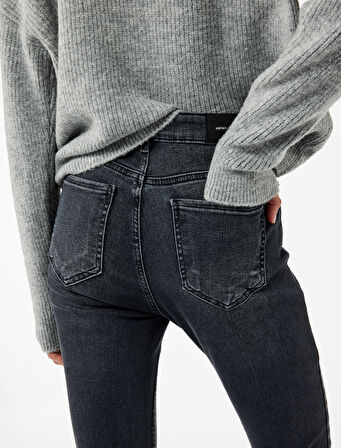 Yüksek Bel Dar Kesim Jean Pantolon - Skinny Push Up Fit Jean