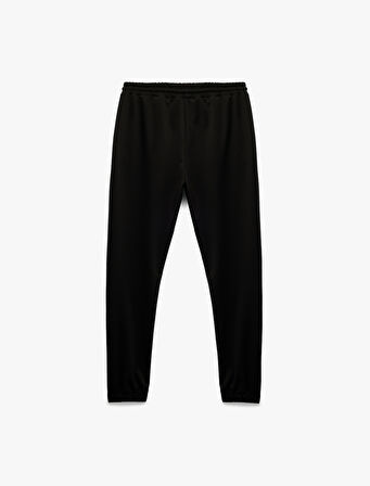 Fermuarlı Cepli Straight Fit Beli Bağcıklı Jogger Spor Eşofman Altı