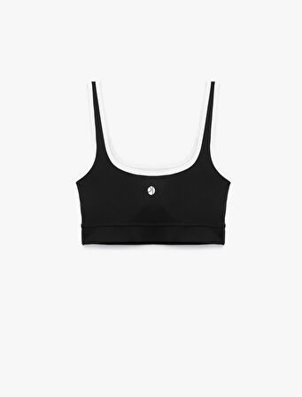 Kare Yaka Slim Fit Askılı Sporcu Sütyeni