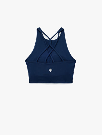 Çapraz İp Askılı Sırt Detaylı İnterlok Sporcu Sütyeni