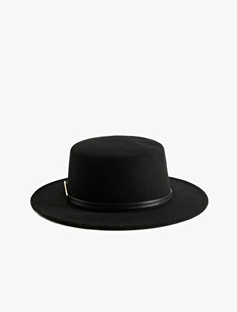 Bant Detaylı Fötr Şapka