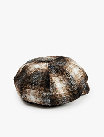 Ekoseli Kasket Şapka