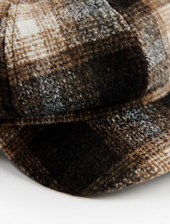 Ekoseli Kasket Şapka