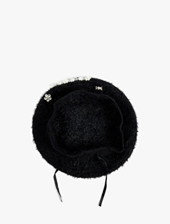 Çiçek Detaylı Ressam Şapka