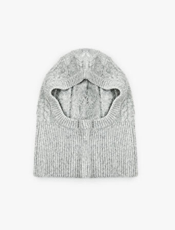 Saç Örgü Dokulu Balaklava Bere