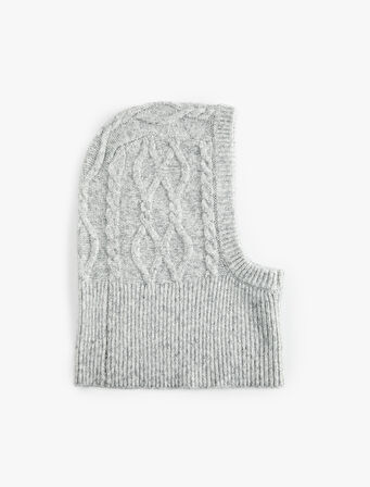 Saç Örgü Dokulu Balaklava Bere