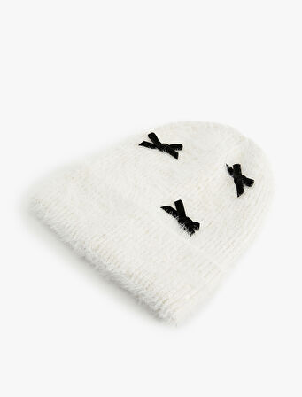 Katlı Yumuşak Dokulu Fiyonk Detaylı Örgü Bere