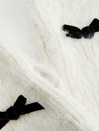 Yumuşak Dokulu Fiyonk Detaylı Parmaksız Eldiven