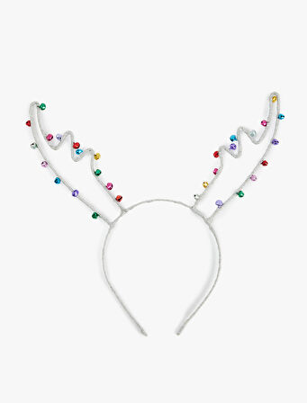 Geyik Boynuzu Detaylı Boncuklu Yılbaşı Tacı 