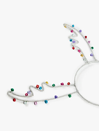 Geyik Boynuzu Detaylı Boncuklu Yılbaşı Tacı 