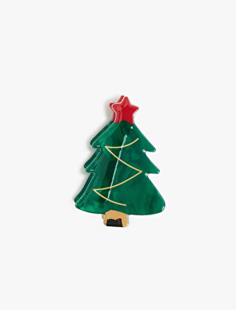 Yılbaşı Ağacı Detaylı Kıskaçlı Toka