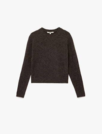 Uzun Kollu Bisiklet Yaka Triko Kazak