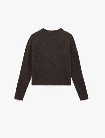 Uzun Kollu Bisiklet Yaka Triko Kazak