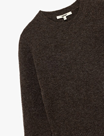 Uzun Kollu Bisiklet Yaka Triko Kazak