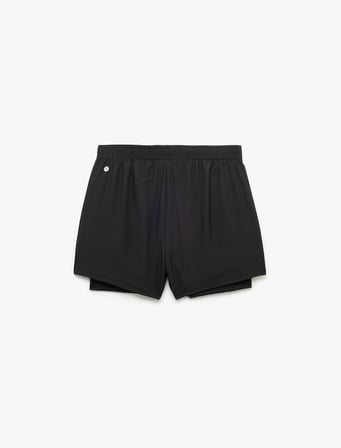Slim Fit Cep Detaylı Paraşüt Kumaş Beli Lastikli Taytlı Spor Şort