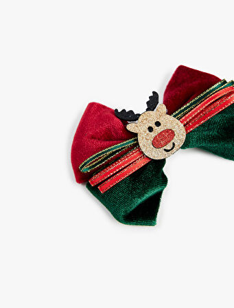 Geyik Figürlü Fiyonklu Saç Tokası