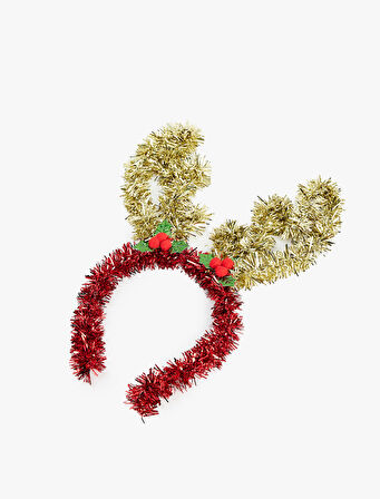Parlak Geyik Boynuzu Detaylı Yılbaşı Tacı