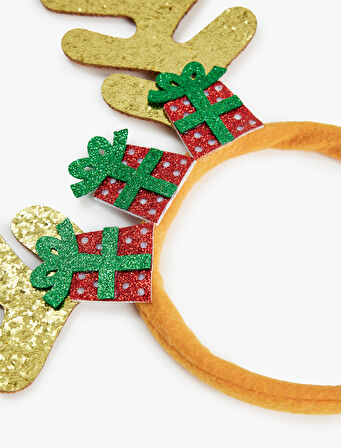 Simli Geyik Boynuzu Detaylı Yılbaşı Tacı