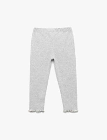 Beli Lastikli Cep Detaylı Kaşkorse Basic Tayt