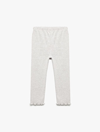 Beli Lastikli Cep Detaylı Kaşkorse Basic Tayt