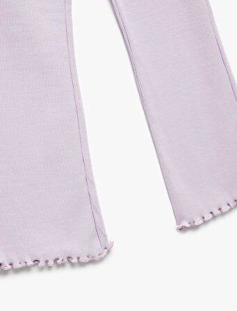 Beli Lastikli Pamuklu Kaşkorse İspanyol Paça Tayt