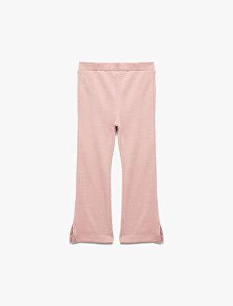 Beli Lastikli Kaşkorse Yırtmaç Detaylı İspanyol Paça Tayt