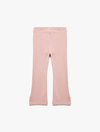 Beli Lastikli Kaşkorse Yırtmaç Detaylı İspanyol Paça Tayt