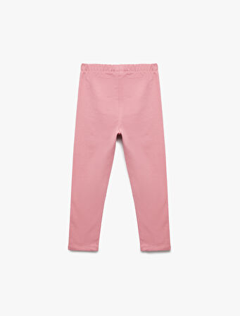 Pamuklu Beli Lastikli Basic Tayt