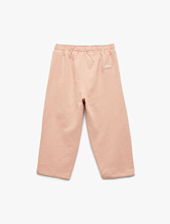 Şardonlu Beli Bağlamalı Pamuklu Basic Eşofman Altı 