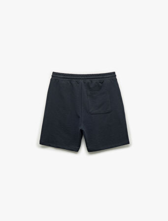 Cep Detaylı Biyeli Beli Bağcıklı Şort