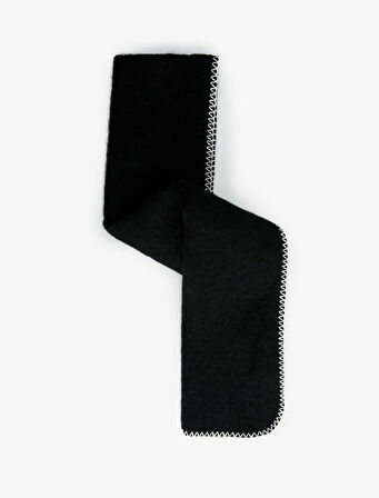 Dikiş Detaylı Yumuşak Dokulu Uzun Atkı