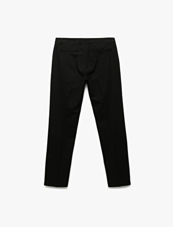 Düğmeli Cep Detaylı Slim Fit Kumaş Pantolon