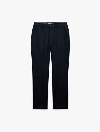Normal Bel Slim Fit Düğmeli Cep Detaylı Kumaş Pantolon