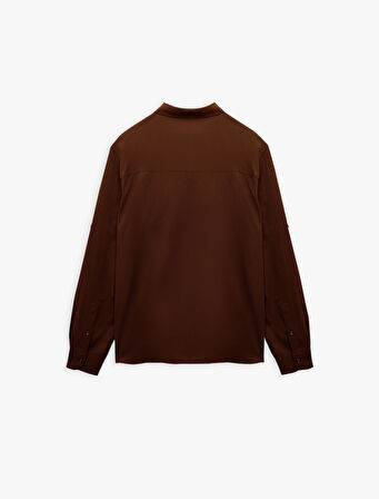 Pamuklu Regular Fit Klasik Yaka Uzun Kollu Gömlek