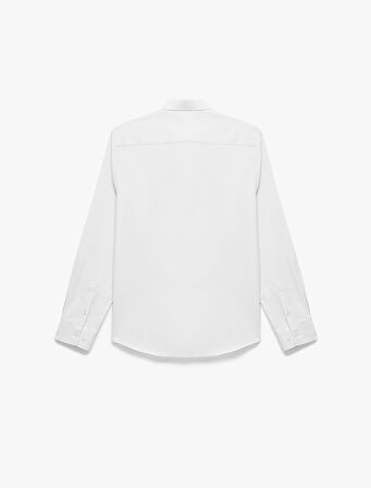 Yarım İtalyan Yaka Uzun Kollu Slim Fit Klasik Gömlek