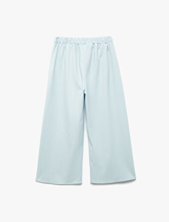 Beli Lastikli Bürümcük Geniş Paça  Pantolon