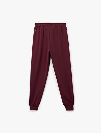 Yüksek Bel Bağcıklı Cep Detaylı Spor Jogger Eşofman Altı