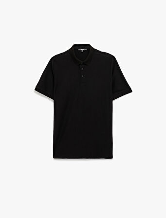 Regular Fit Çıtçıt Düğme Detaylı Kısa Kollu Polo Yaka Tişört