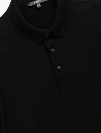 Regular Fit Çıtçıt Düğme Detaylı Kısa Kollu Polo Yaka Tişört