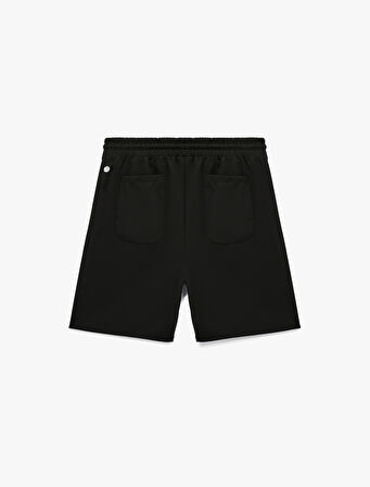 Cep Detaylı Biyeli Beli Bağcıklı Spor Şort