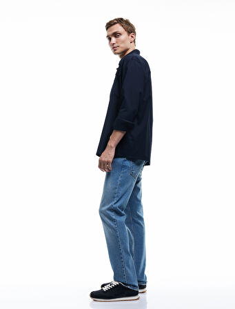 Normal Bel Pamuklu Straight Fit Jean Pantolon - Mark Jean