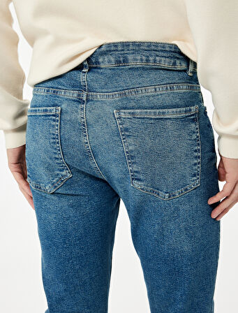 Pamuklu Normal Bel Slim Fit Jean Pantolon - Brad Jean