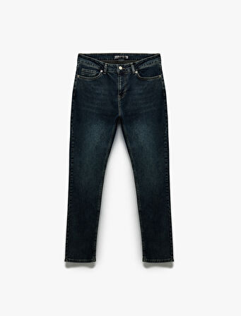 Cepli Normal Bel Pamuklu Slim Fit Jean Pantolon - Brad Jean