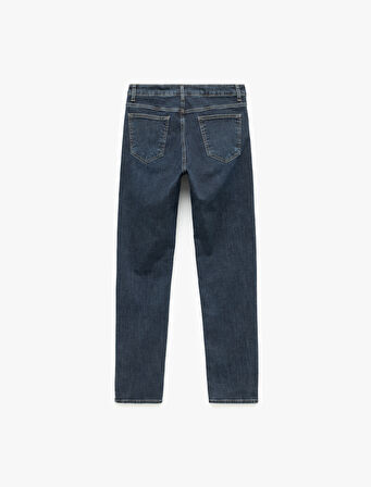 Normal Bel Pamuklu Slim Fit Jean Pantolon - Brad Jean