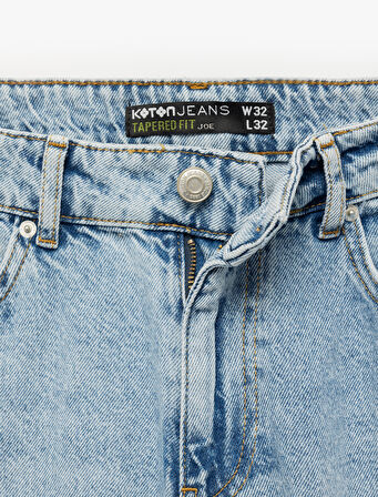 Normal Bel Pamuklu Tapered Fit Jean Pantolon - Joe Jean