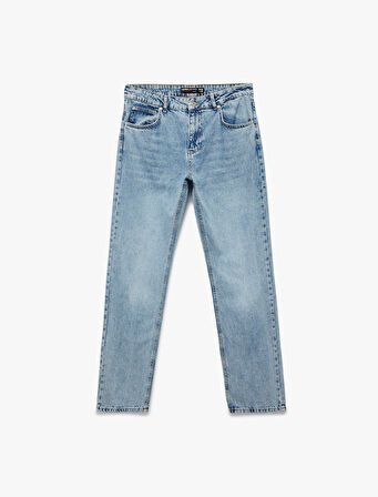 Pamuklu Normal Bel Straight Fit Jean Pantolon - Mark Jean