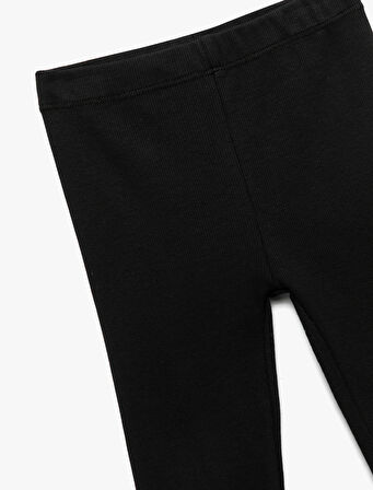 Pamuklu Beli Lastikli Basic Tayt